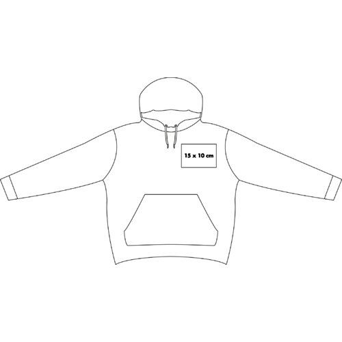 Sudadera con capucha de algodn con capucha y bolsillo canguro.