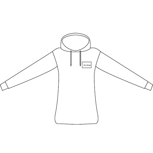 Sudadera con capucha de algodn para mujer con capucha y cordn ajustable.