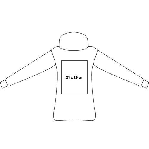 Sudadera blanca de mezcla para mujer con capucha y bolsillo canguro.