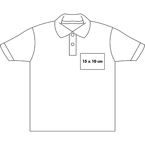 Polo de algodn con tapeta de botones corta para hombre.