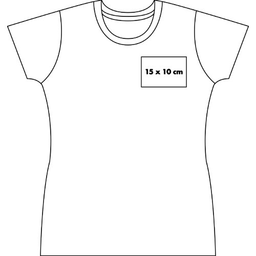 Camiseta de algodn de mujer con manga corta.