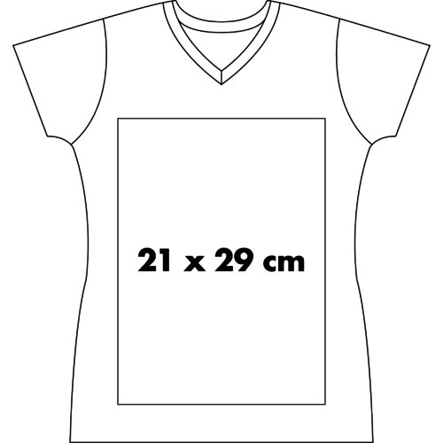 Camiseta de algodn con cuello en V para mujer.