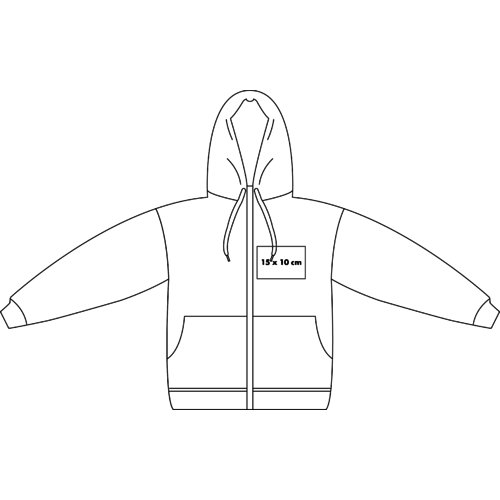 Chaqueta con capucha para mujer con cremallera completa y bolsillo tipo canguro.