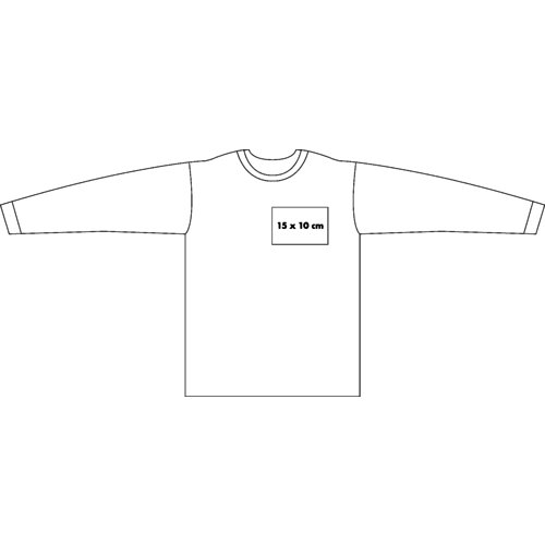 Sudadera de algodn para hombre con mangas largas.
