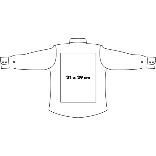 Camisa de popelina para hombre con mangas largas y tapeta de botones.