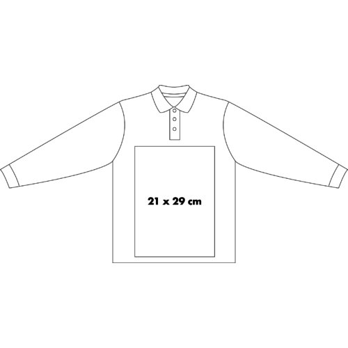 Polo de manga larga para hombre con tapeta de botones.