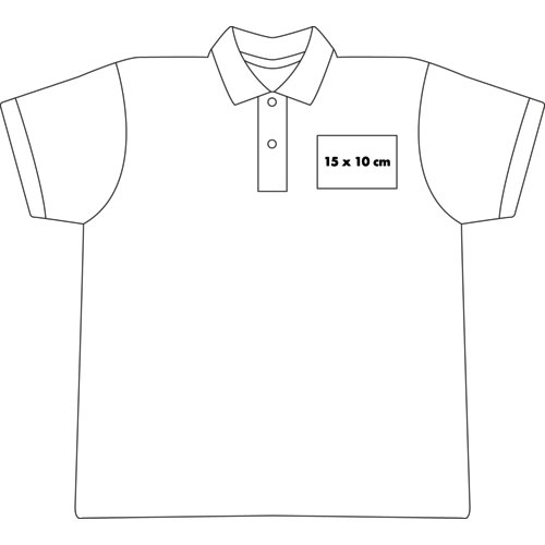 Polo de algodn para hombre con tapeta de botones corta.