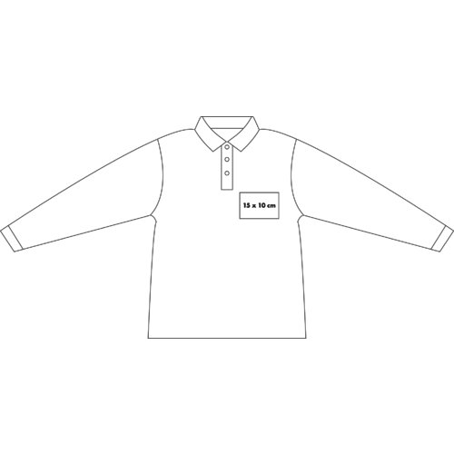 Polo de manga larga de algodn claro para mujer.