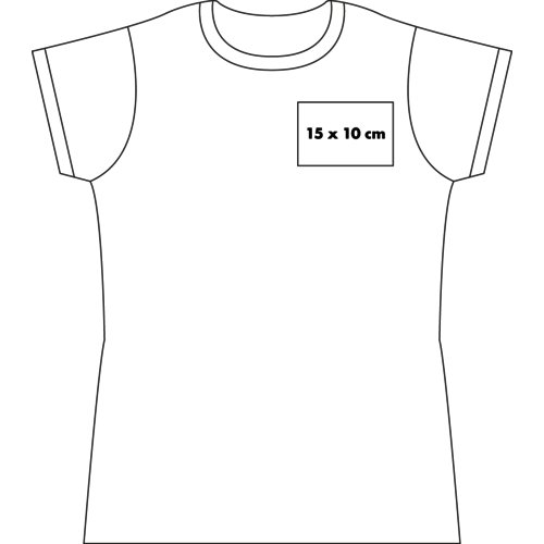 Camiseta blanca de tela para mujer con mangas cortas.