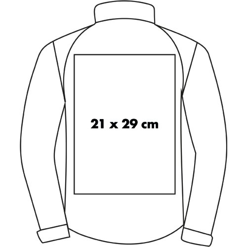 Chaqueta softshell para hombre con cremallera completa y bolsillos laterales.