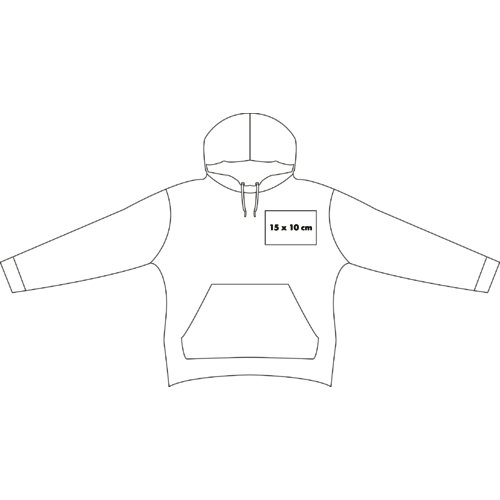 Sudadera con capucha de tela para mujer con bolsillo tipo canguro y capucha.