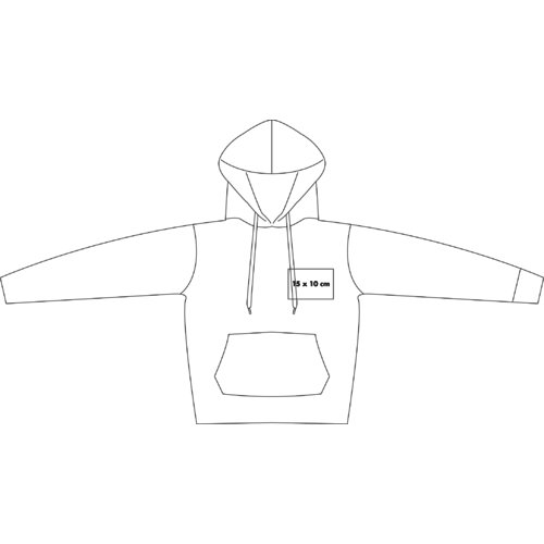 Sudadera con capucha de tela con bolsillo tipo canguro y cordn para hombre.