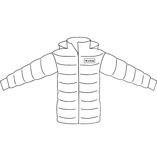 Chaqueta acolchada para hombre con capucha.