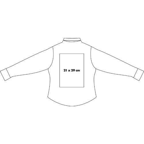 Blusa de algodn con mangas largas y tapeta de botones.