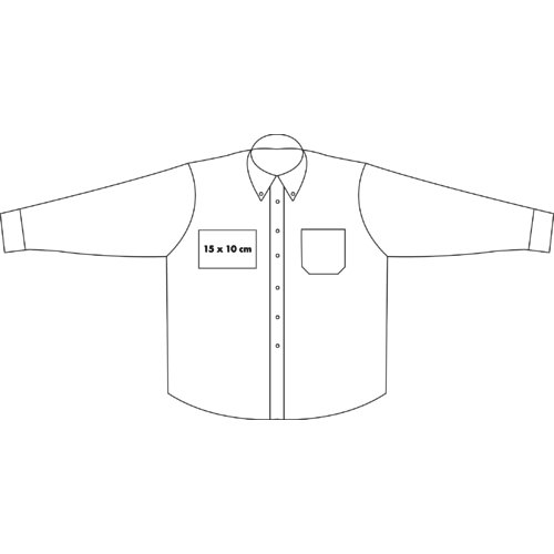 Camisa de tela Oxford para hombre con mangas largas.