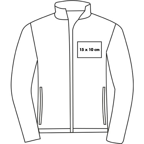 Chaqueta softshell de dos capas con cremallera para hombre.