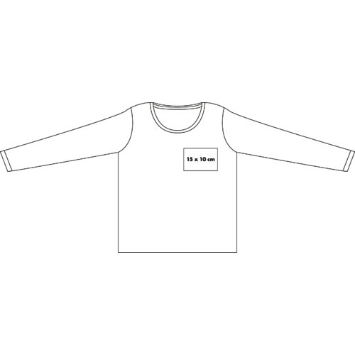 Camiseta de manga larga de algodn para hombre con cuello redondo.