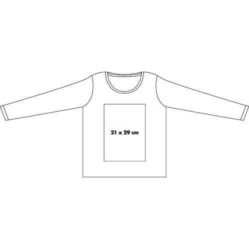 Camiseta de algodn de manga larga para hombre con cuello redondo.