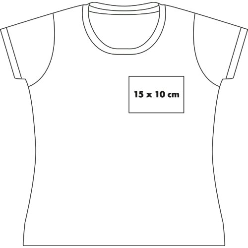 Camiseta de algodn de mujer con mangas cortas.