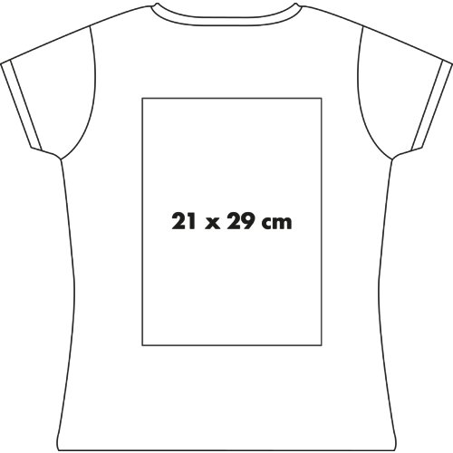 Camiseta de algodn para mujer con manga corta.