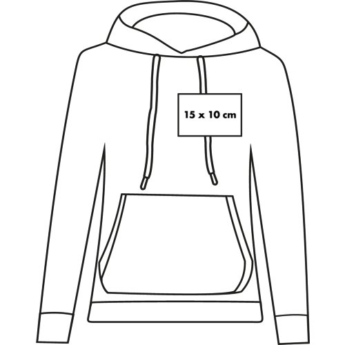 Sudadera con capucha de tela con capucha y bolsillo canguro para mujer.