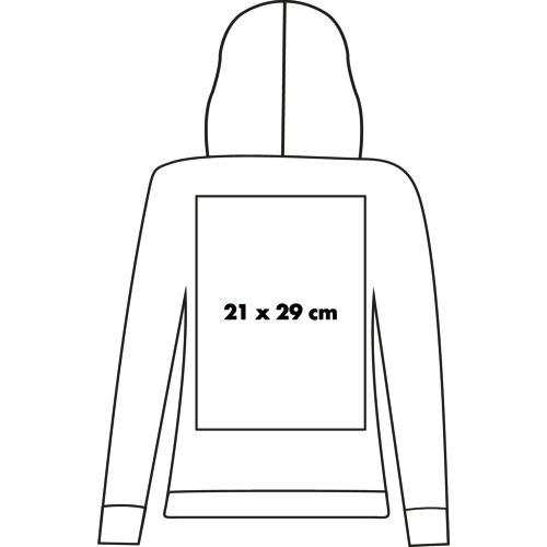 Sudadera con capucha de algodn para mujer con bolsillo de canguro.
