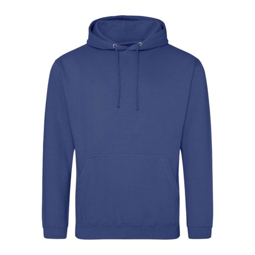 Sudadera con capucha azul de algodn y polister con capucha y cordn.