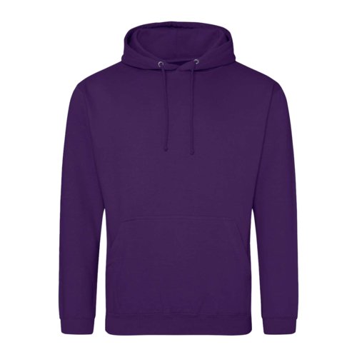 Sudadera con capucha violeta en mezcla de algodn y polister con capucha y cordn.