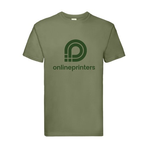 Camiseta verde de algodn de manga corta.
