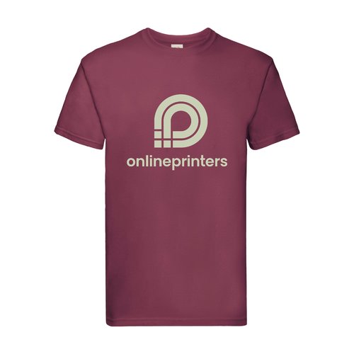 Camiseta de algodn color burdeos para hombre.