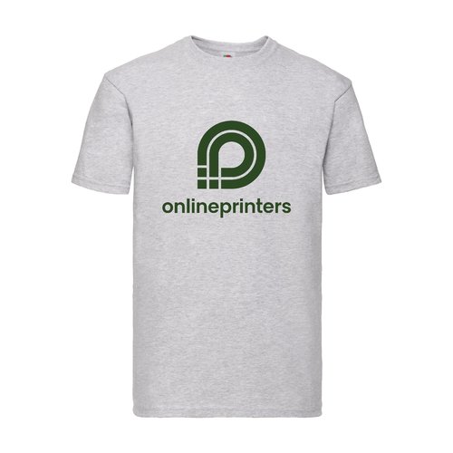 Camiseta de algodn gris jaspeado para hombre con mangas cortas.