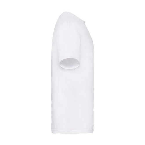 Camiseta blanca de algodn para hombre con mangas cortas.