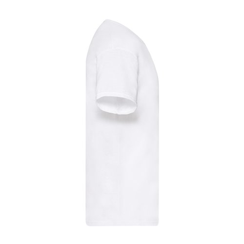 Camiseta blanca de algodn para hombre con mangas cortas.