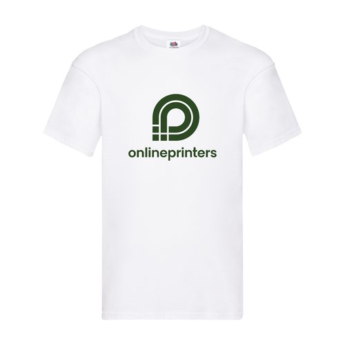 Camiseta blanca de algodn para hombre con mangas cortas.