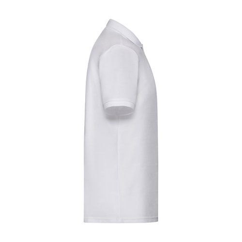 Polo de piqu blanco de tela mixta para hombre con mangas cortas.
