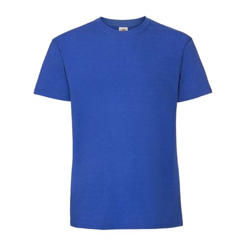 Camiseta de algodn azul real con mangas cortas.