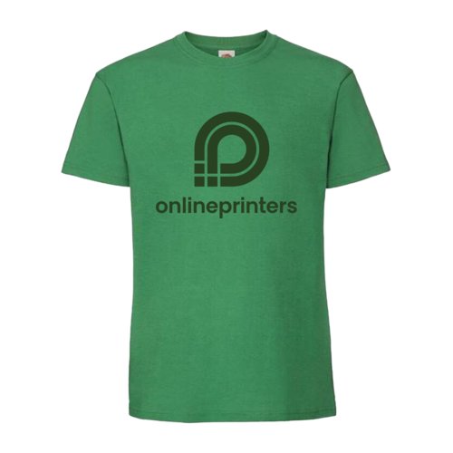 Camiseta verde de algodn para hombre con mangas cortas.