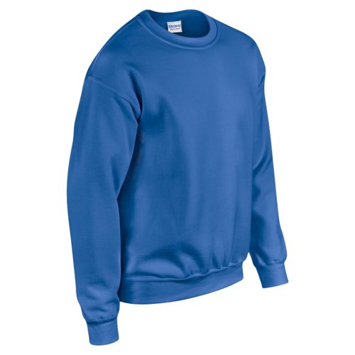 Sudadera azul real de algodn y polister con cuello redondo.