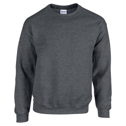 Sudadera de hombre gris jaspeado en mezcla de algodn y polister con cuello redondo.