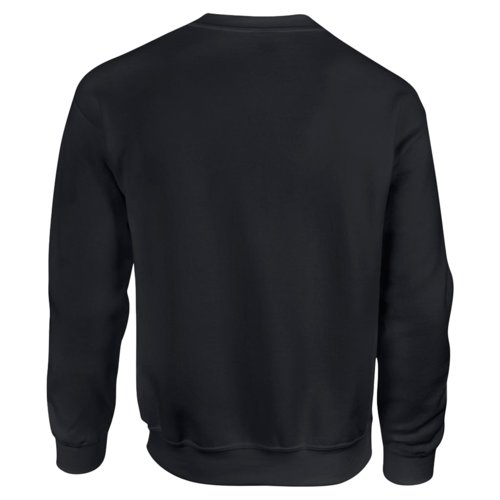 Sudadera negra de mezcla de algodn con cuello redondo.