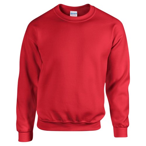 Sudadera roja de mezcla de algodn para hombre con cuello redondo.