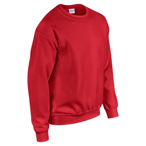 Sudadera roja de cuello redondo para hombre en mezcla de algodn.