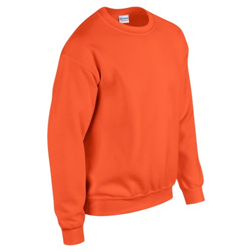 Sudadera naranja de mezcla de algodn para hombre con cuello redondo.