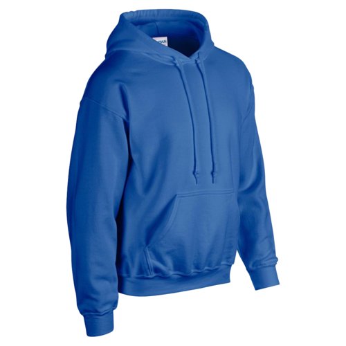 Sudadera con capucha azul real de algodn y polister para hombre con bolsillo tipo canguro.