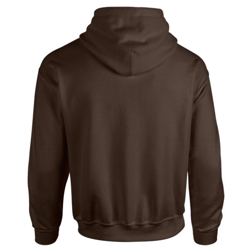 Sudadera con capucha marrn oscuro de mezcla de algodn y polister para hombre.
