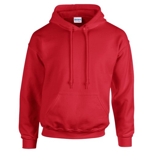 Sudadera roja con capucha para hombre en mezcla de algodn, con bolsillo canguro y capucha.