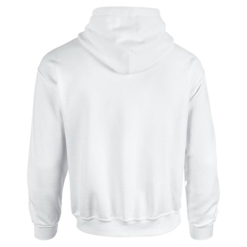 Sudadera blanca de algodn y polister para hombre con capucha.