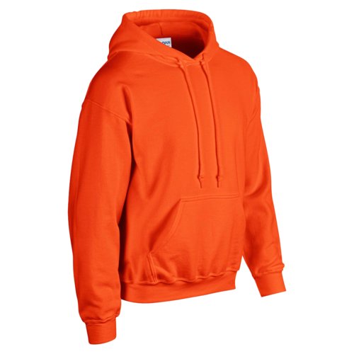 Sudadera con capucha naranja de mezcla de algodn con capucha y bolsillo tipo canguro.