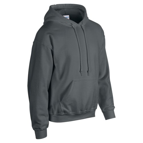 Sudadera con capucha de algodn y polister antracita para hombre con capucha y bolsillo canguro.