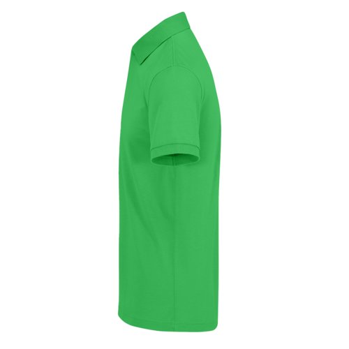 Polo de algodn verde para hombre con manga corta.